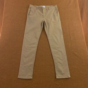 Serge Blanco Mens 35 Tan Khaki Athlete Francais 702 Chino Pants *Flaw